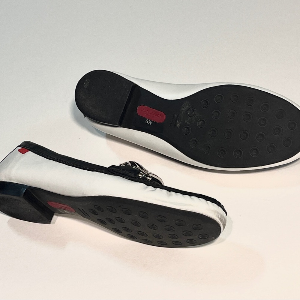 Marc Joseph Zebra Pattern Black and White Loafers - Picture 2 of 6